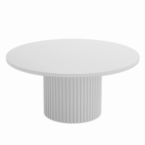 Stolik kawowy, noga biała, blat biały