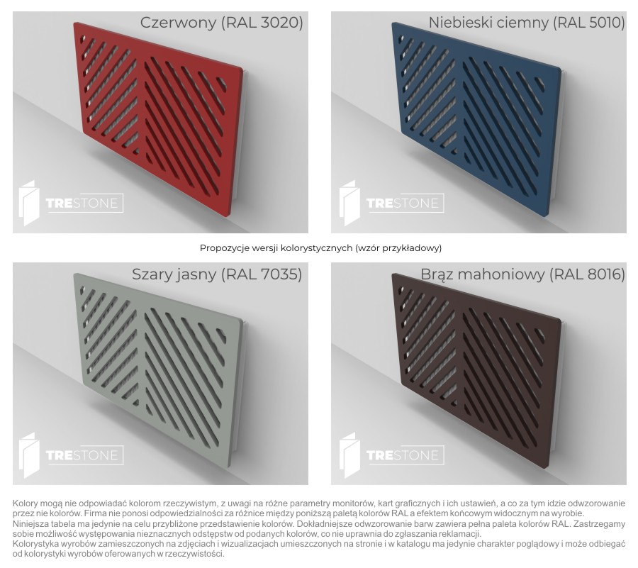 Trestone maskownice kolorystyka